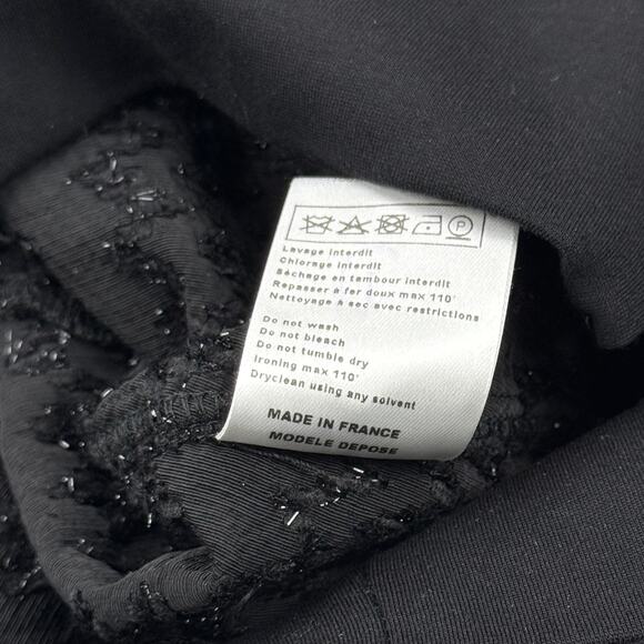 MAJE Embellished Black A-Line Skirt Sz Small - Picture 6 of 8